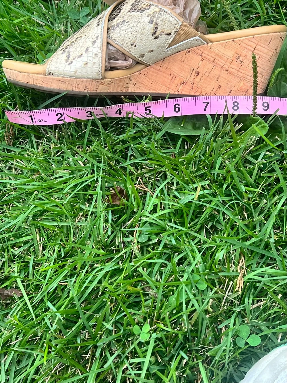 Cole Haan Snakeskin snake 🐍 wedges cork cushioned comfort with Nike Technology 7